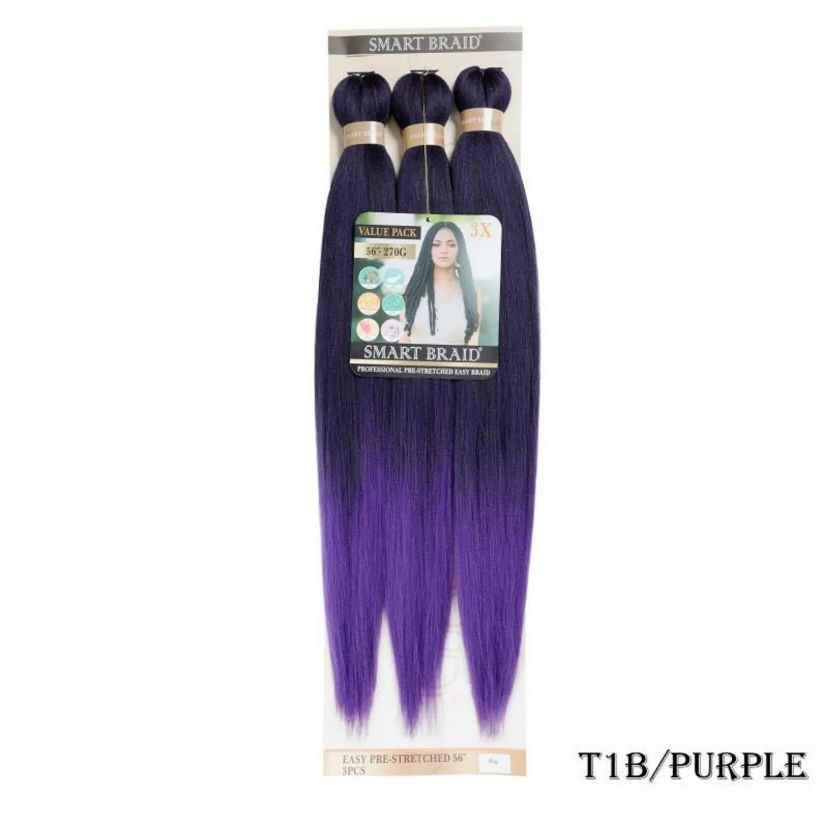 Smart Braids 28 Inch, Pack of 3 - Colour T1B-Purple