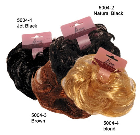 Faux Hair Scrunchie,  Jet Black