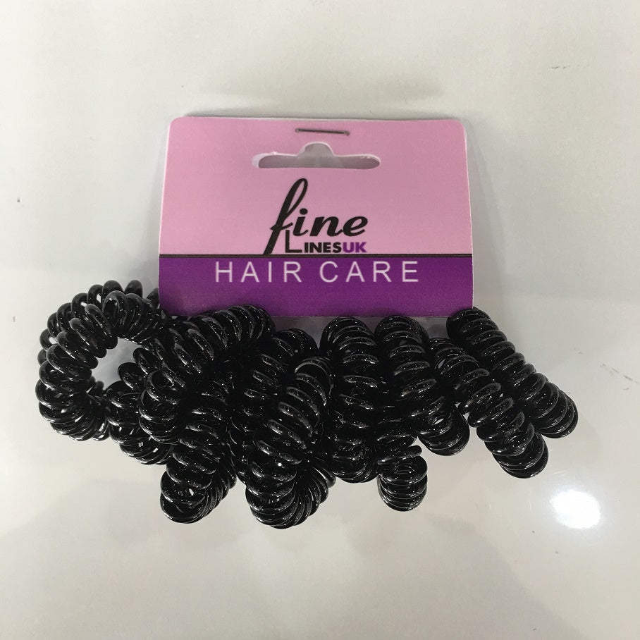 Black spiral hair ties Spiral hair bobbles Black hair ties Spiral ponytail holders No-tangle black hair ties Black elastic hair bobbles Black spiral hair bands Black stretchy hair bobbles 12 pack black hair ties Black coil hair ties