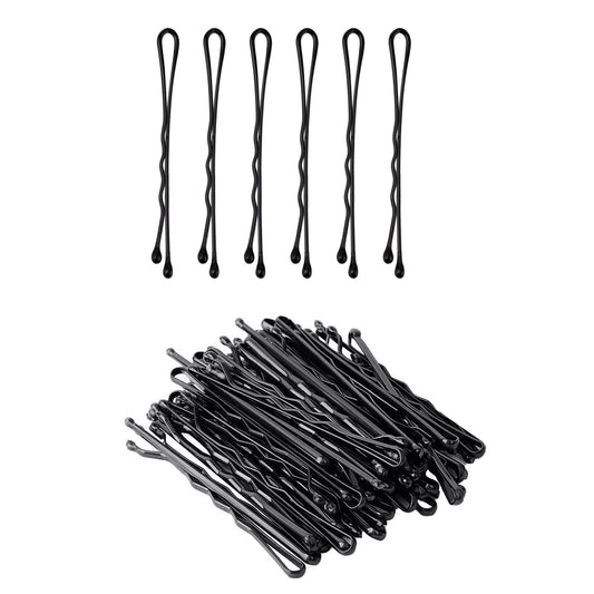 Secure your hair with our Black Bobby Pins. This pack of 60 non-twist, rust-resistant, ball-tipped bobby pins is coated for extra comfort. Perfect for everyday use and professional styling, ensuring a secure hold and lasting durability.