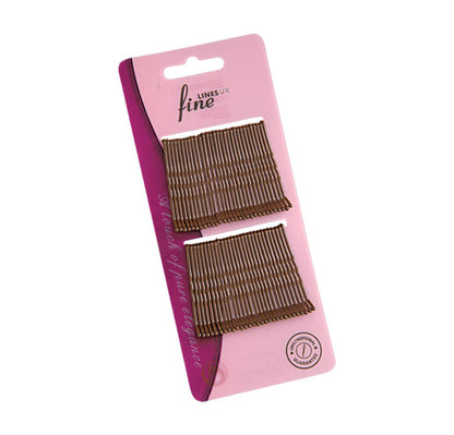 Bobby Pins, brownSecure your hair with our Blonde Bobby Pins. This pack of 60 non-twist, rust-resistant, ball-tipped hairpins is coated for extra comfort. Available in blonde, they are perfect for everyday use and professional styling, ensuring a secure hold and lasting durability.