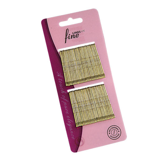 Bobby Pins, blond Secure your hair with our Blonde Bobby Pins. This pack of 60 non-twist, rust-resistant, ball-tipped hairpins is coated for extra comfort. Available in blonde, they are perfect for everyday use and professional styling, ensuring a secure hold and lasting durability.