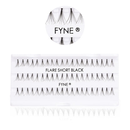 Individual Flare Cluster Eyelashes, Short 616-02