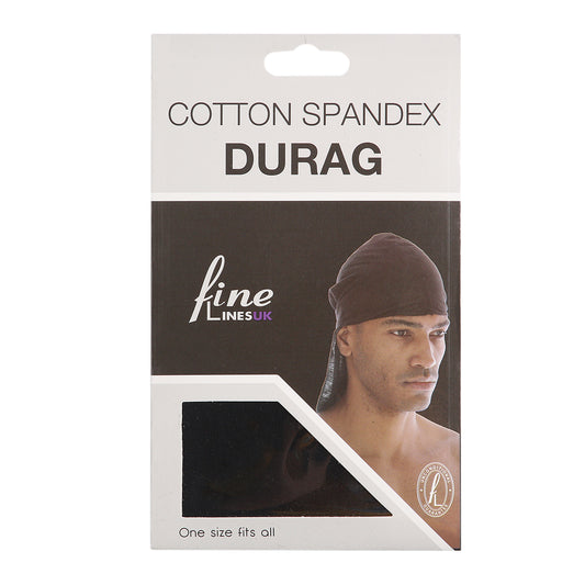 Experience comfort and style with our Cotton Spandex Durag. Made from breathable materials, this durag provides a secure fit and is perfect for maintaining waves or curls.