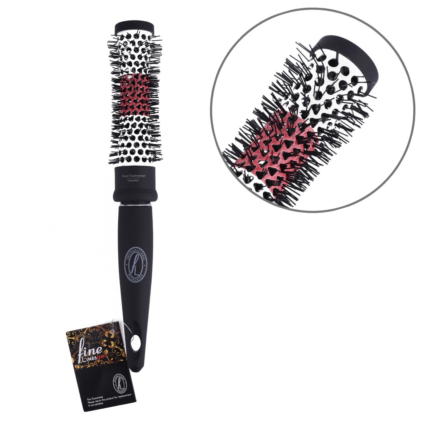 Transform your hair styling routine with our Large and Firm Ceramic Round Brush, measuring 37 x 252 mm. Featuring a ceramic barrel for even heat distribution and firm bristles, this professional-grade brush provides smooth, voluminous hair with every use.