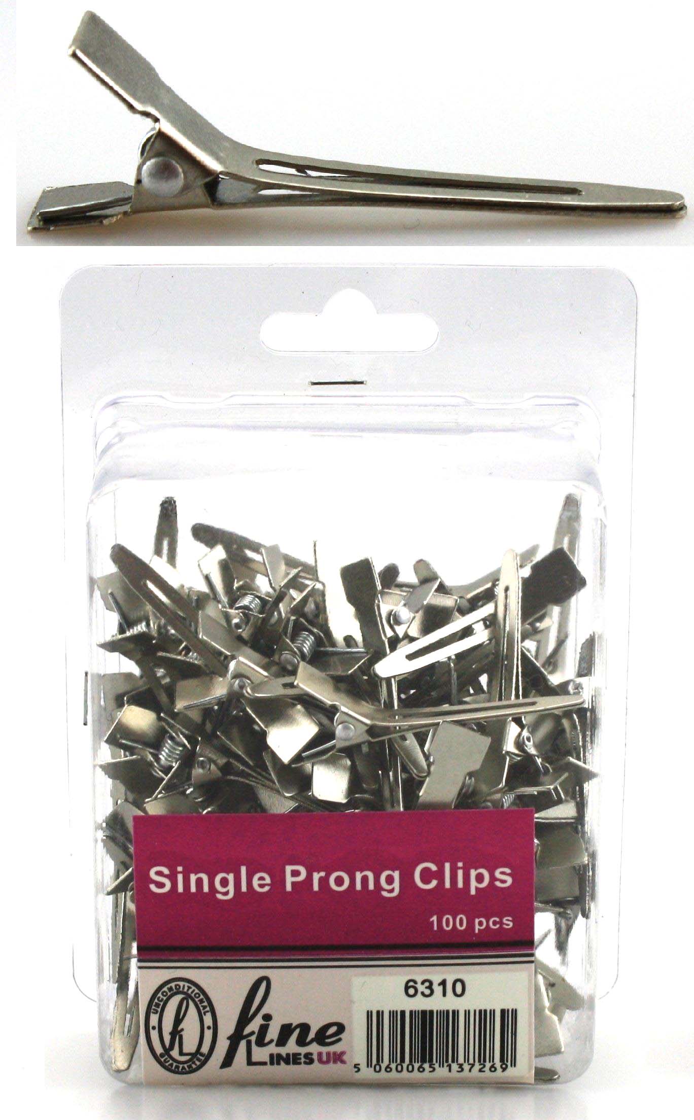 Single Prong metal clip