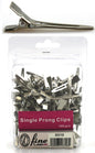 Single Prong metal clip